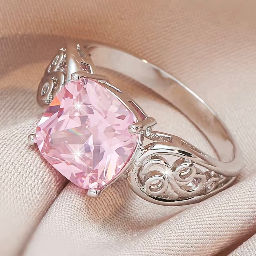 Pink Zircon Filigree Ring - Picture 5 of 6